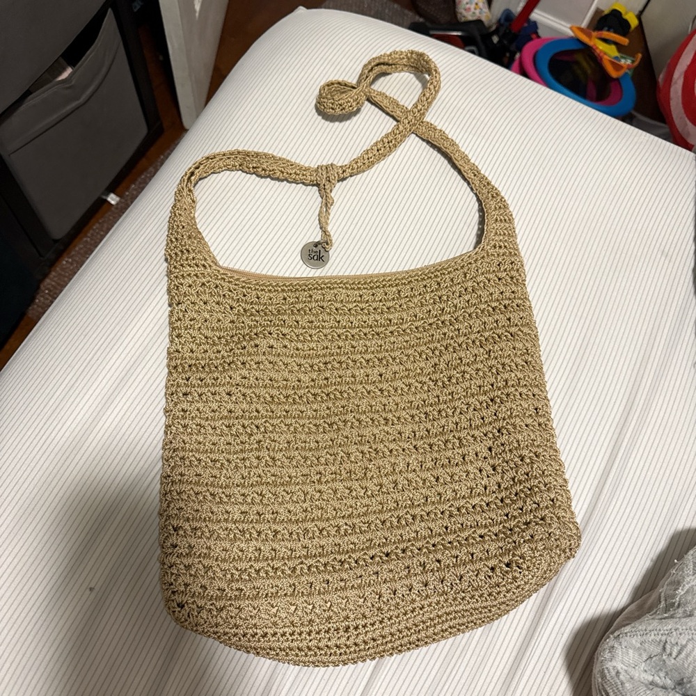 The Sak Natural Woven Straw Shoulder Bag